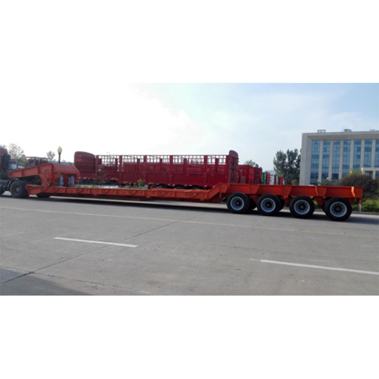 4lines 8axles Low Bed Semi Trailer